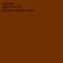 #722F00 - Nutmeg Wood Finish Color Image
